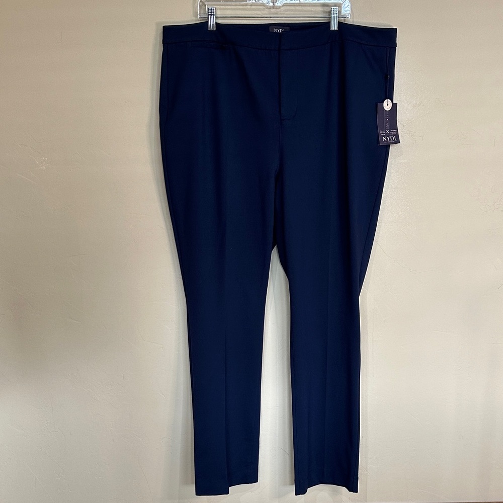 NWT NYDJ Blue Slim Trouser Pants Sz 22 W $119